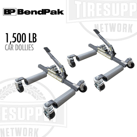 Two car dollies with 'BP BendPak' branding on a white background. 5150079