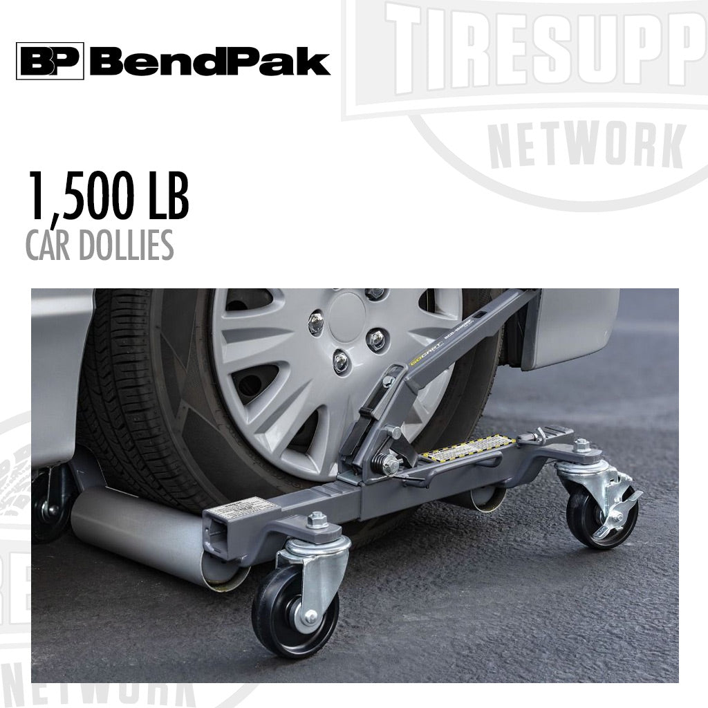 BendPak | Ranger RCD-1500MP GoCart Mechanical Vehicle Dollies, Set of 2, 1500-lb Capacity (5150079)