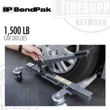 BendPak | Ranger RCD-1500MP GoCart Mechanical Vehicle Dollies, Set of 2, 1500-lb Capacity (5150079)