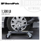 BendPak | Ranger RCD-1500MP GoCart Mechanical Vehicle Dollies, Set of 2, 1500-lb Capacity (5150079)