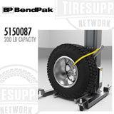 BendPak | RWS-200WL Rechargeable Portable Wheel Lift, 200 lb Capacity, Lithium-Ion Power (5150087)