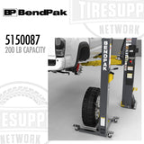 BendPak | RWS-200WL Rechargeable Portable Wheel Lift, 200 lb Capacity, Lithium-Ion Power (5150087)