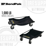 Two black wheel dollies with 'BP BendPak' branding on a white background. 5150190