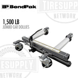 BendPak jumbo car dollies with 1,500 LB capacity on a white background. 5150191