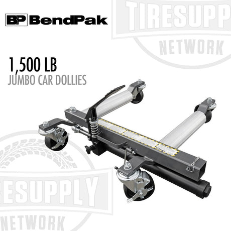 BendPak jumbo car dollies with 1,500 LB capacity on a white background. 5150191