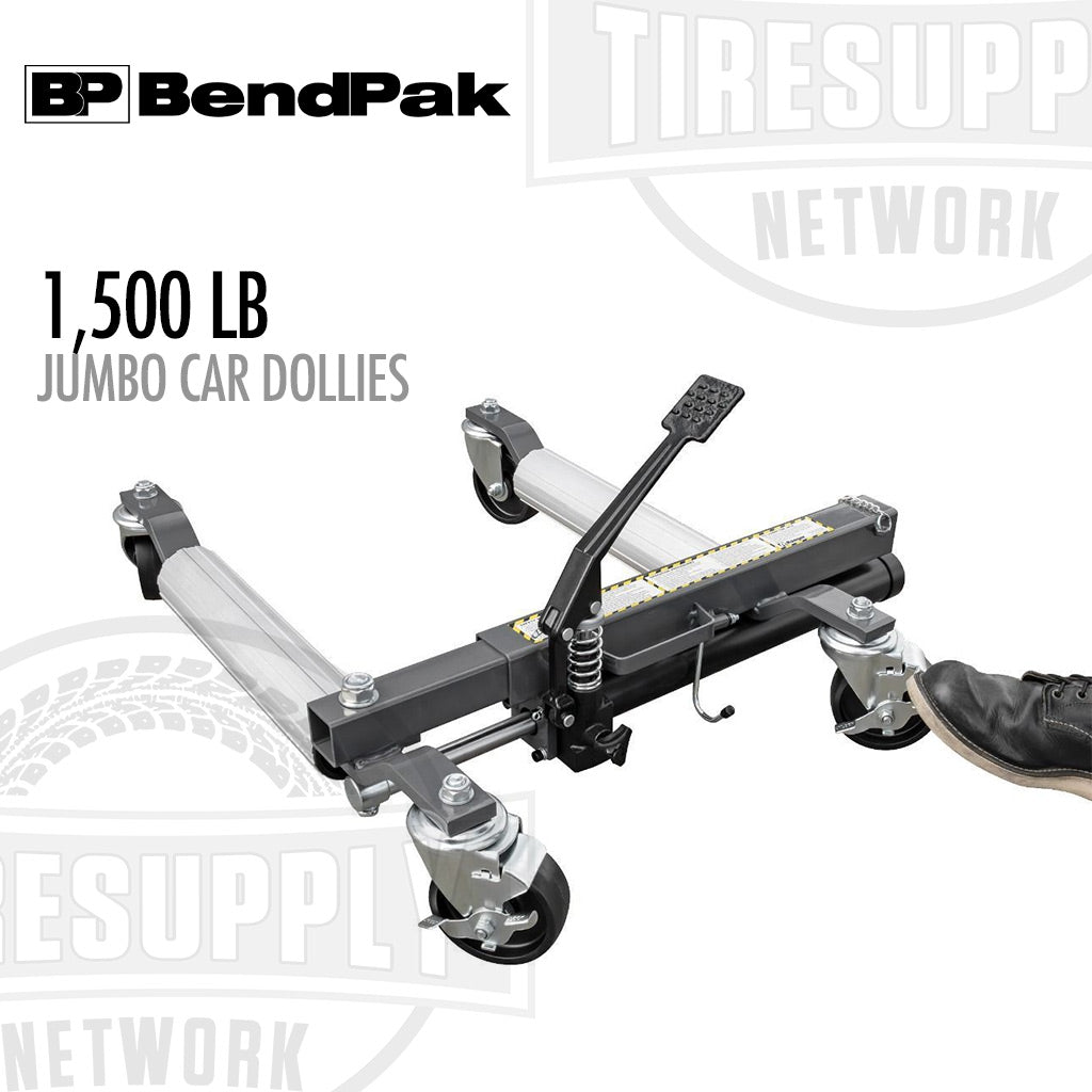 BendPak Ranger RCD-1500EX | Jumbo GoCart Car Dollies, Set of 2, 1500-lb Capacity