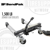 BendPak Ranger RCD-1500EX | Jumbo GoCart Car Dollies, Set of 2, 1500-lb Capacity