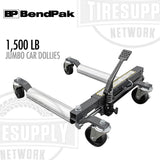 BendPak Ranger RCD-1500EX | Jumbo GoCart Car Dollies, Set of 2, 1500-lb Capacity