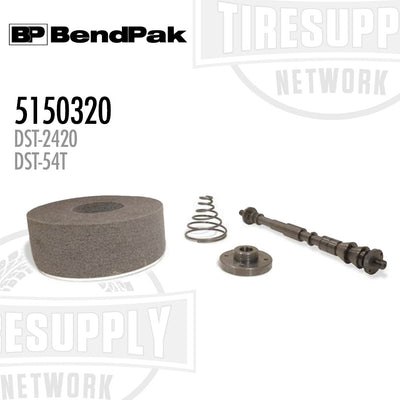 Mechanical parts including a roll of felt, spring, and shaft with BendPak branding on a white background. 5150320