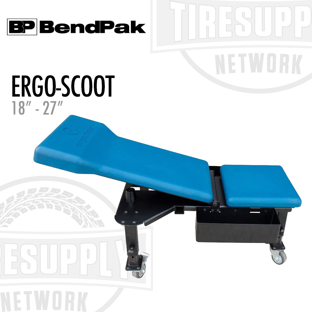 BendPak | Ergochair ERGO-SCOOT Ergonomic Reclining Low-Profile Creeper Seat with Riser & Tool Tray Kit (5160118)