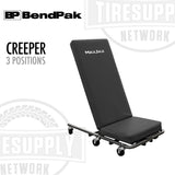 Black MAXJAX creeper with 'BendPak' branding on a white background. 5160119