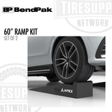 BendPak 5174158 | APEX AR-580-95-GR | 60" Lightweight Foam Garage Ramp Kit - Set of 2