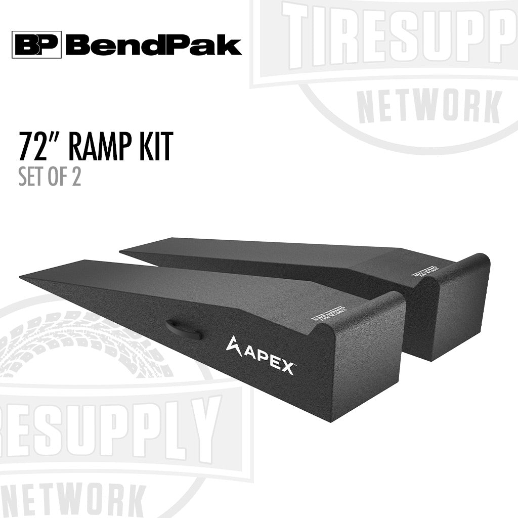 BendPak 5174162 | APEX AR-610-95-GR | 72" Lightweight Foam Garage Ramp Kit - Set of 2