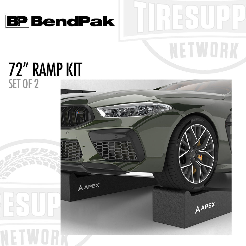 BendPak 5174162 | APEX AR-610-95-GR | 72" Lightweight Foam Garage Ramp Kit - Set of 2
