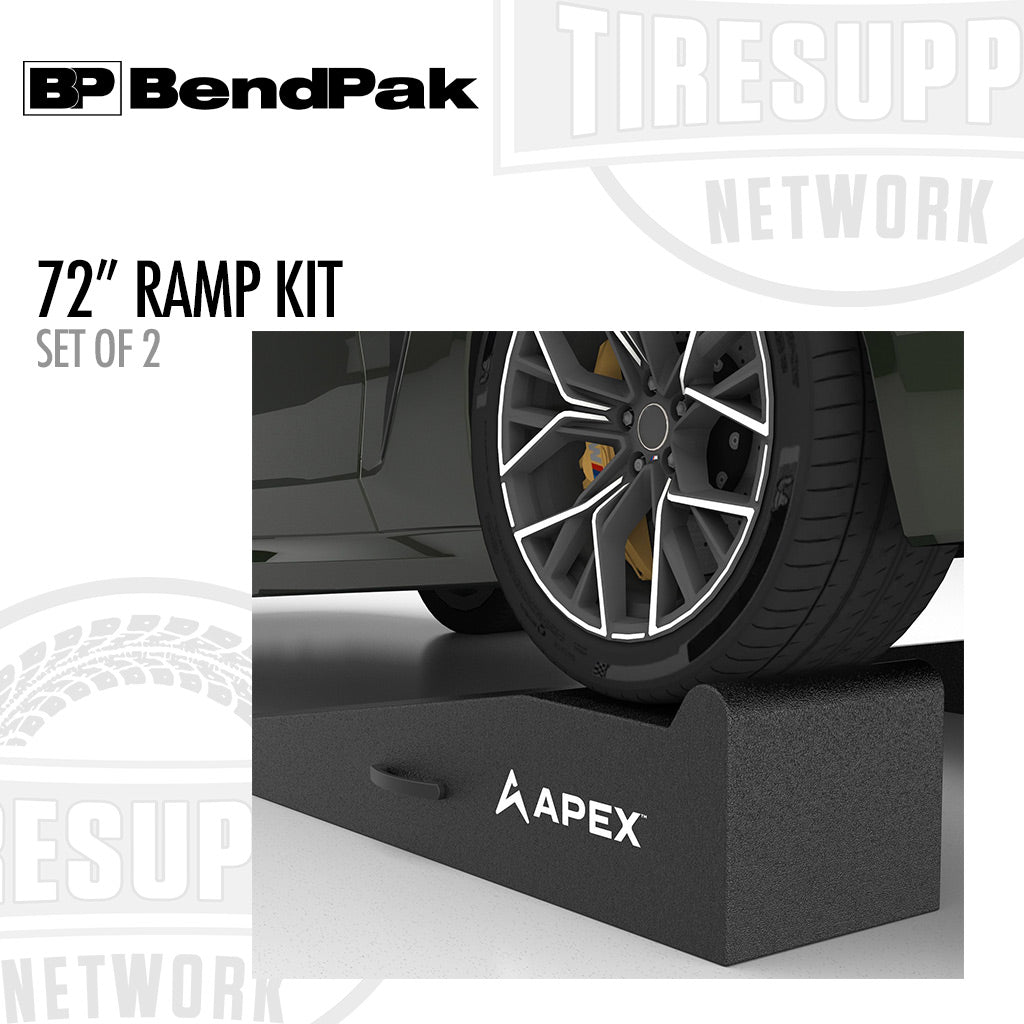 BendPak 5174162 | APEX AR-610-95-GR | 72" Lightweight Foam Garage Ramp Kit - Set of 2