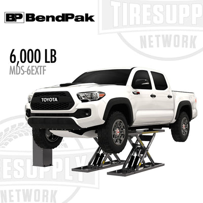 BendPak 5175151, MDS-6EXTF, open center flush mount mid rise scissor lift, 6000 lb capacity