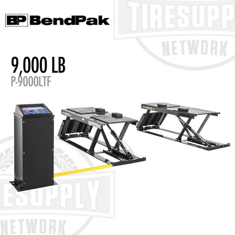 BendPak 5175155, P-9000LTF, low rise open center pit style flush mount, 9000 capacity