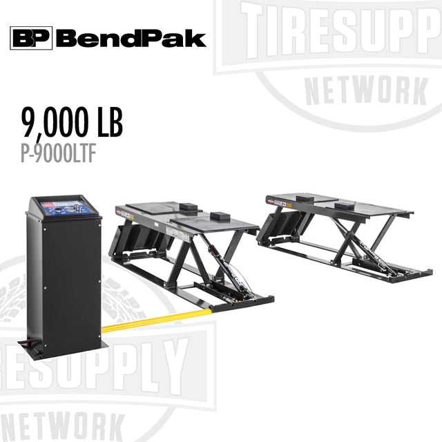 BendPak 5175155, P-9000LTF, low rise open center pit style flush mount, 9000 capacity