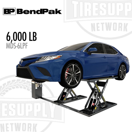 BendPak 5175227, MDS-6LPF, open center flush mount mid rise scissor lift, 6000 lb capacity.