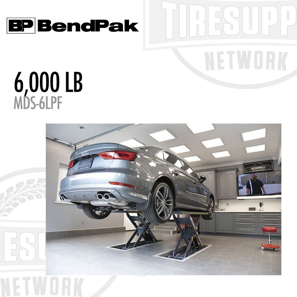 BendPak | Scissor Lift 6,000-lb Capacity - Open-Center Flush-Mount Mid-Rise - MDS-6LPF (5175227)