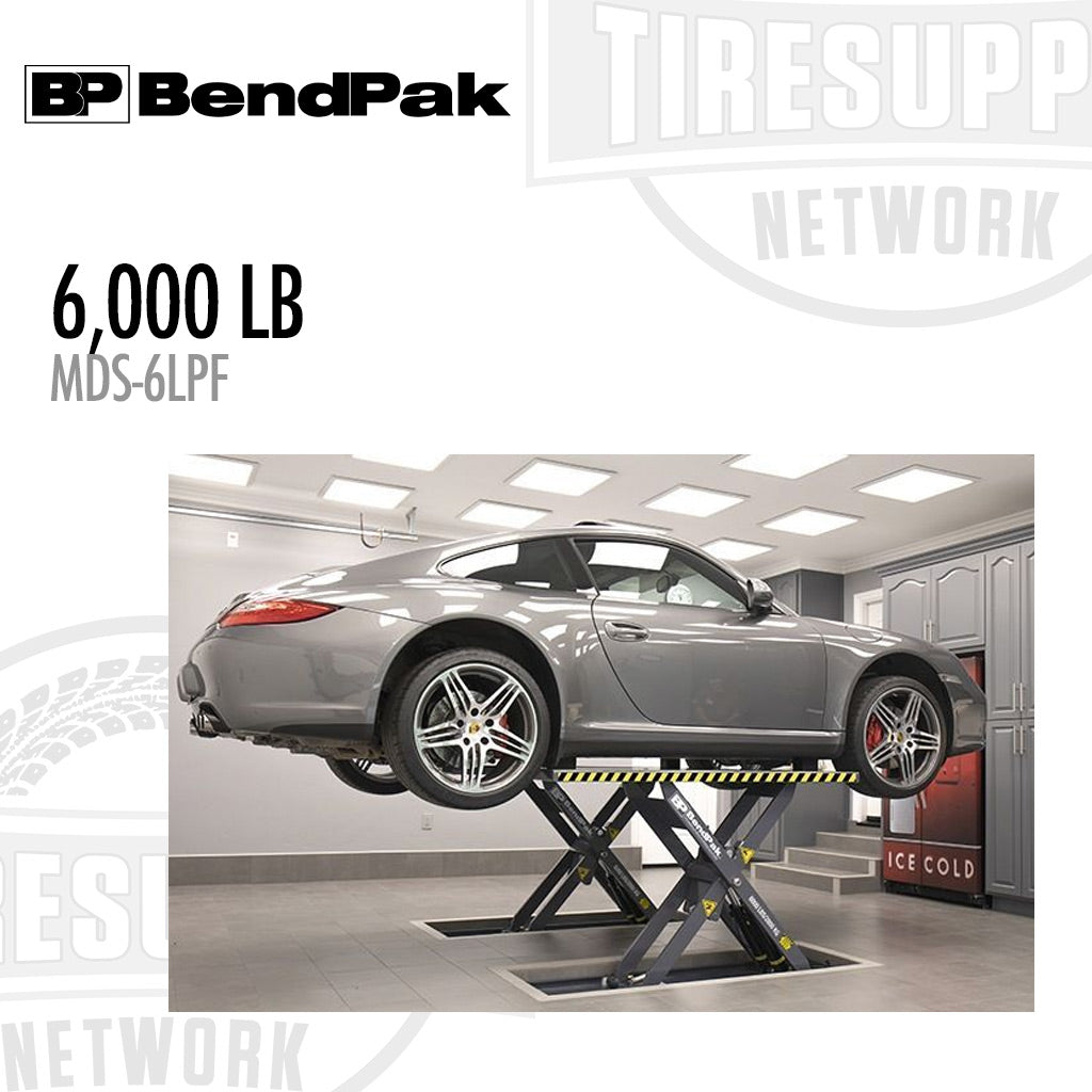 BendPak | Scissor Lift 6,000-lb Capacity - Open-Center Flush-Mount Mid-Rise - MDS-6LPF (5175227)