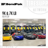 BendPak | 4-Post Lift 9,000-lb & 7,000-lb - Capacity High-Rise - Tri-Level Parking - 139.5″ Rise - HD-973P (5175238)