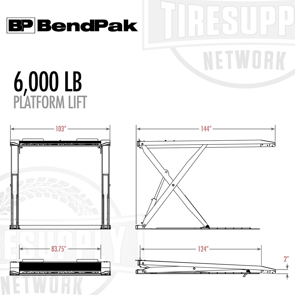 BendPak | Platform Parking Lift 6,000 lb Capacity Car Stacker - A6S (5175274)