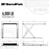 BendPak | Platform Parking Lift 6,000 lb Capacity Car Stacker - A6S (5175274)