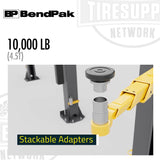 BendPak | 2-Post Lift 10,000 lb Capacity Adaptable Clearfloor - 168" Overall Height - 10AP-168 Pro Series (5175644)