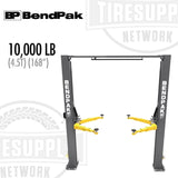 BendPak | 2-Post Lift 10,000 lb Capacity Adaptable Clearfloor - 168" Overall Height - 10AP-168 Pro Series (5175644)
