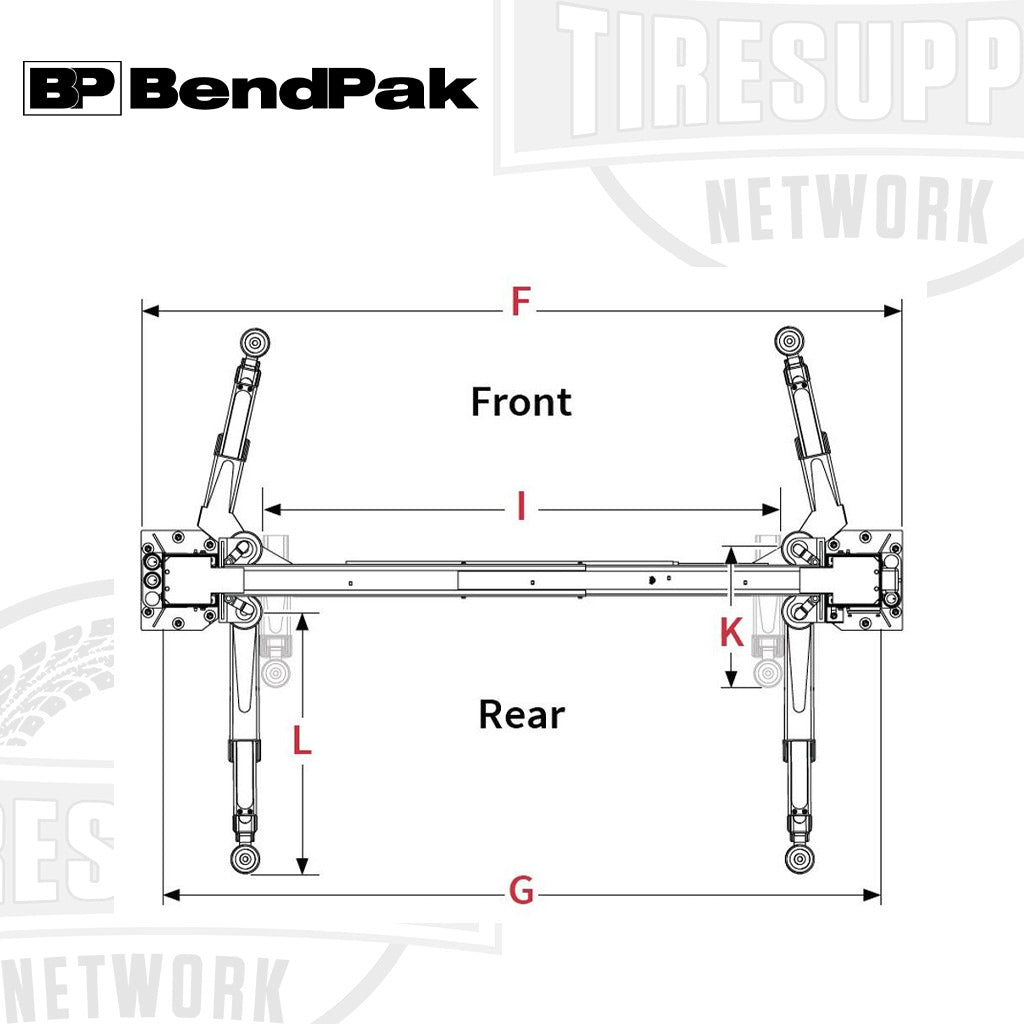 BendPak | 2-Post Lift 10,000 lb Capacity / Adaptable Clear-floor / Adjustable Width / HIGH-RISE 10APX-181 (5175307)