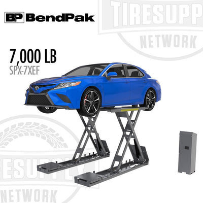 BendPak SP-7XEF | Scissor Lift 7,000-lb Capacity - Open-Center Frame Engaging Flush-Mount