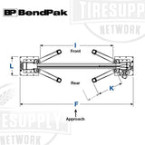 BendPak | 2-Post Lift 20,000 lb Capacity / Adaptable Clearfloor / High-Rise / Heavy-Duty Twin Post Lift 20AP (5175614)
