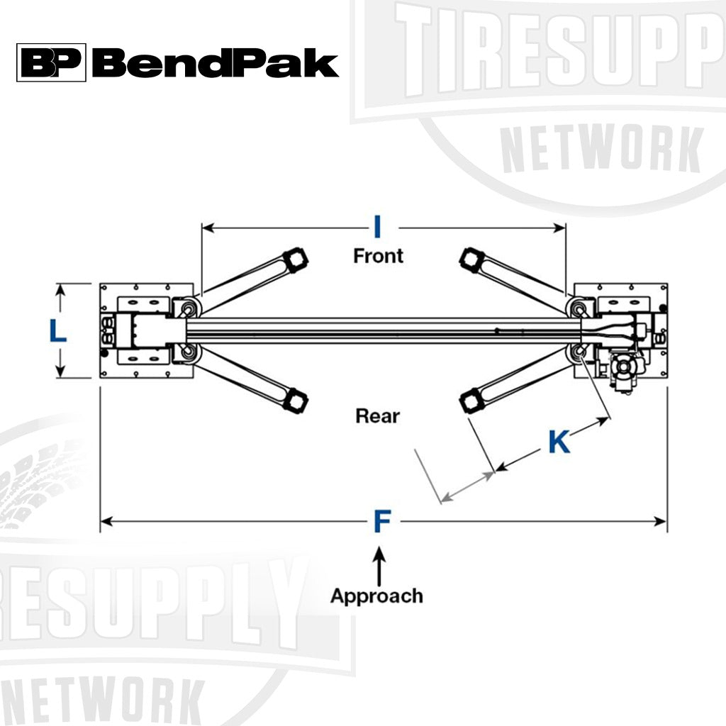 BendPak | 2-Post Lift 20,000 lb Capacity / Adaptable Clearfloor / High-Rise / Heavy-Duty Twin Post Lift 20AP (5175614)