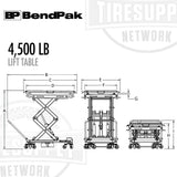 BendPak | EV Battery and Powertrain Lift Table 4,500 lb Capacity - EVS4500 (5175613)
