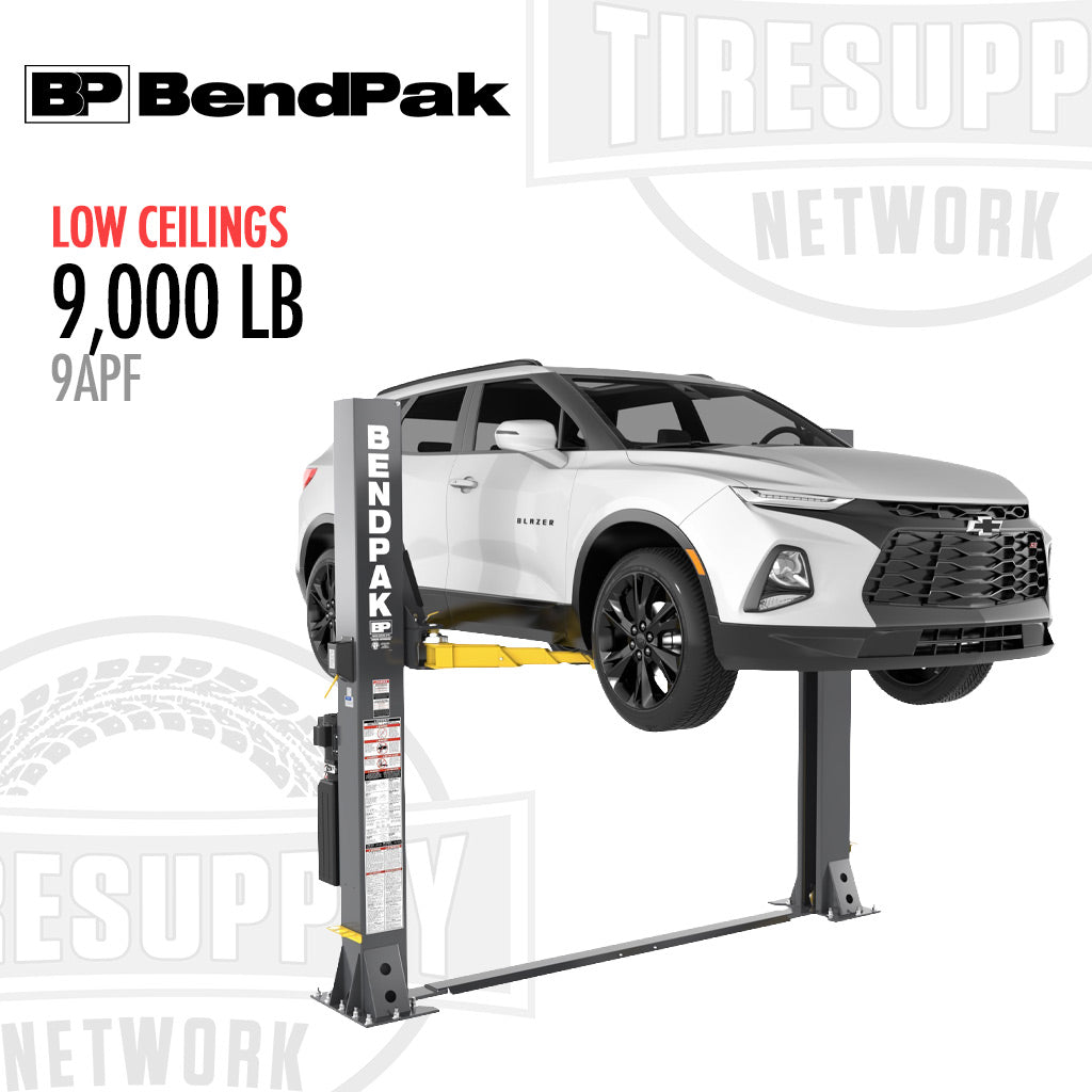 BendPak 9APF | 2-Post Lift 9,000 lb Capacity Open-Top - Low Ceilings