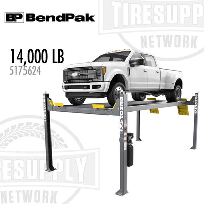 BendPak HDS-14XT | 4-Post Lift 14,000-lb Capacity - High-Rise Truck & SUV with Extended Ramps - 82.75″ Rise
