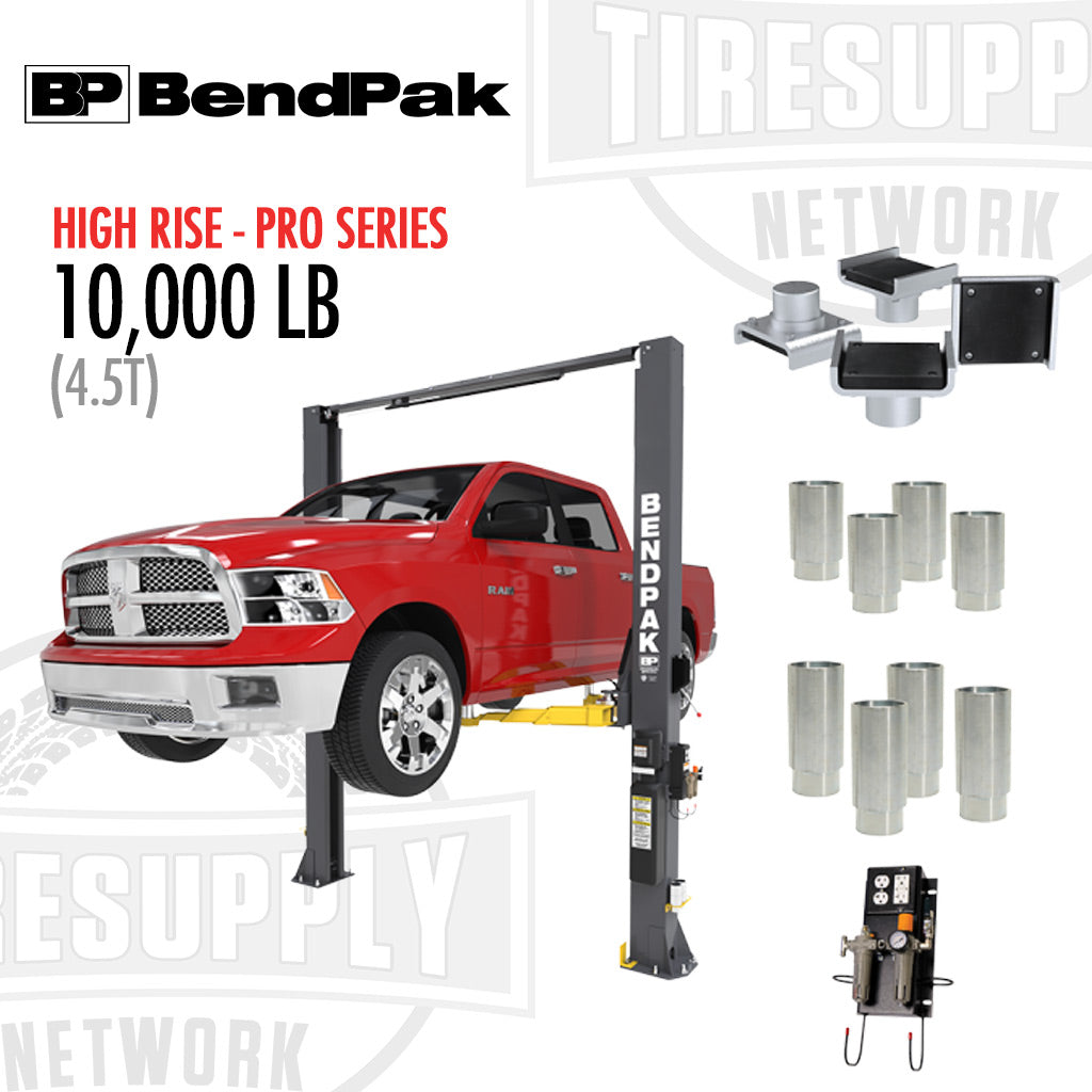 BendPak | 2-Post Lift 10,000 lb Capacity Adaptable Clearfloor - High Rise - 10APX Pro Series(5175648)