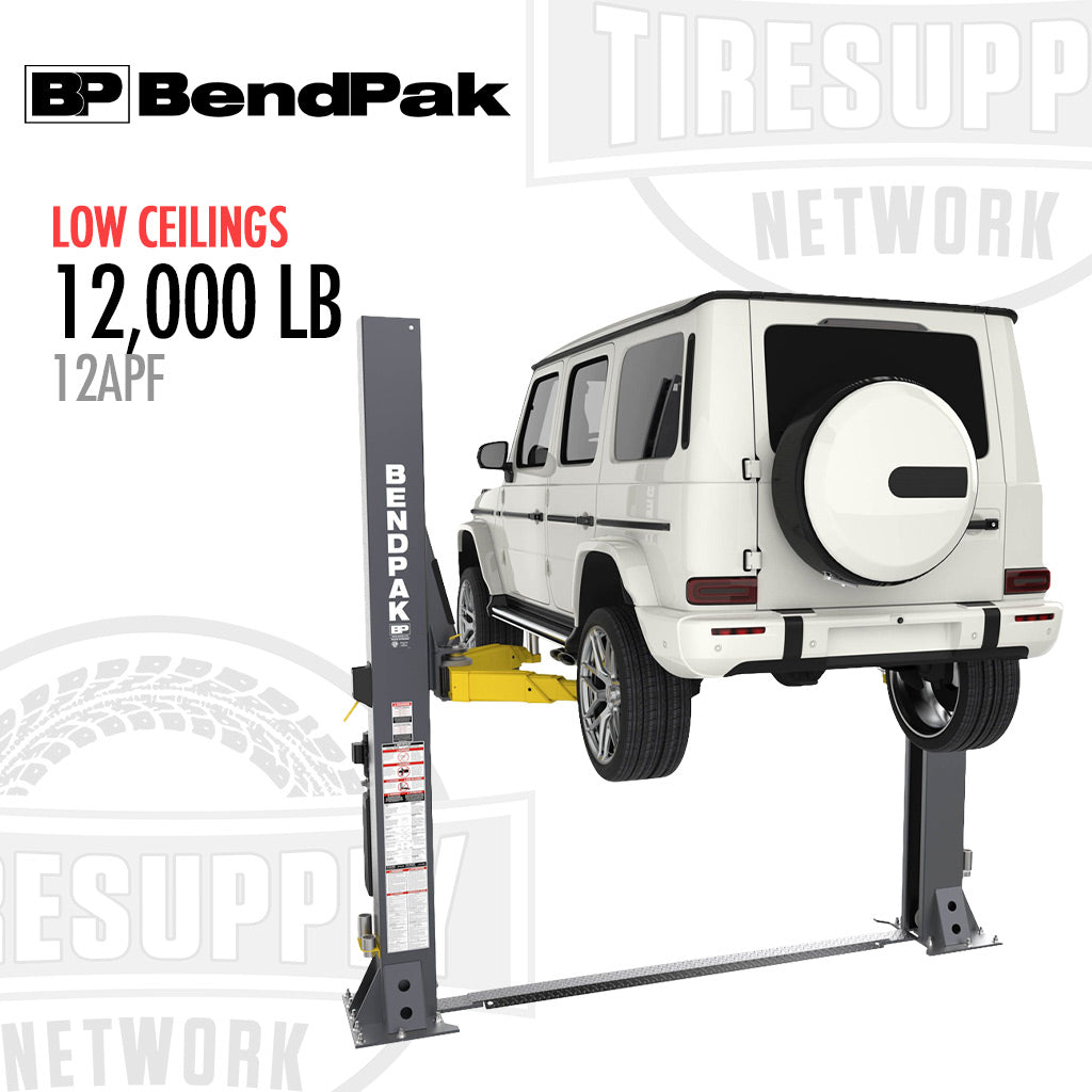 BendPak 12APF | 2-Post Lift 12,000 lb Capacity Open-Top - Low Ceilings