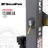 BendPak 12APF | 2-Post Lift 12,000 lb Capacity Open-Top - Low Ceilings