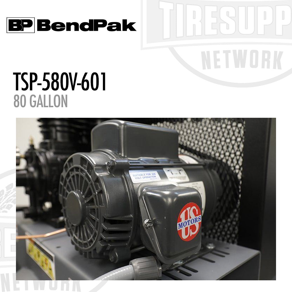 BendPak TSP-580V-601 | Patriot Series 80-Gallon Vertical Tank Air Compressor, 2-Stage, 5 hp