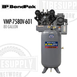 BendPak VMP-7580V-601 air compressor on a white background with visible branding. 5179112