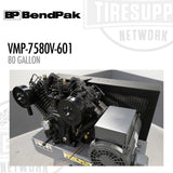 BendPak | VMP-7580V-601 Patriot Series 80-Gallon Vertical Tank Air Compressor, 1PH, 7.5 hp (5179112)