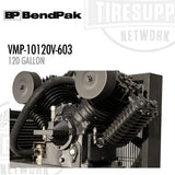 BendPak | VMP-10120V-603 V-Max Elite Series 120-Gallon Vertical Tank Air Compressor, 3PH, 10 hp (5179114)