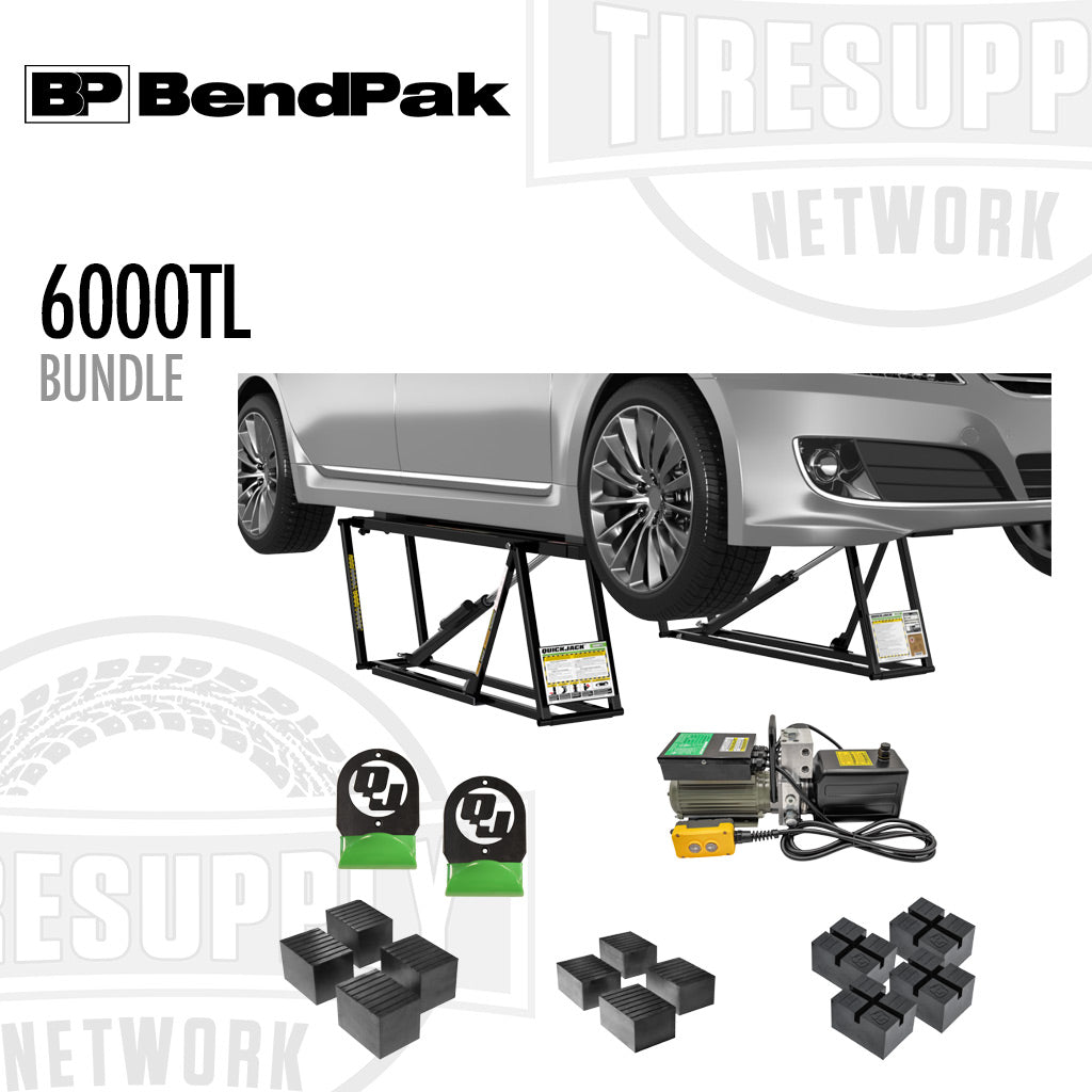 BendPak QuickJack 6000TL Bundle | with Lift, Wall Hangars & Pinch