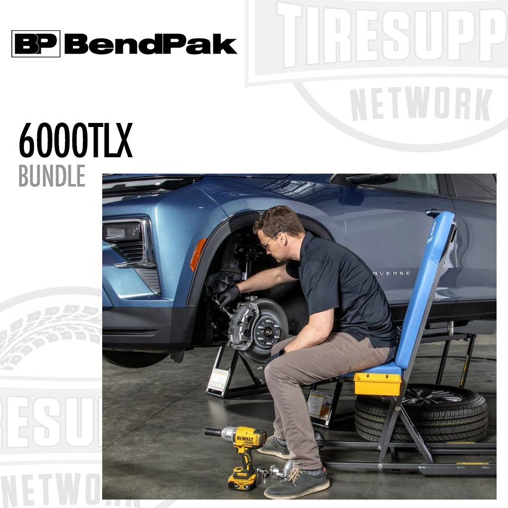 BendPak | QuickJack 6000TLX Bundle with Lift, Wall Hangars & Pinch-Weld Blocks, 6000-lb Capacity (6000TLX-Bundle)