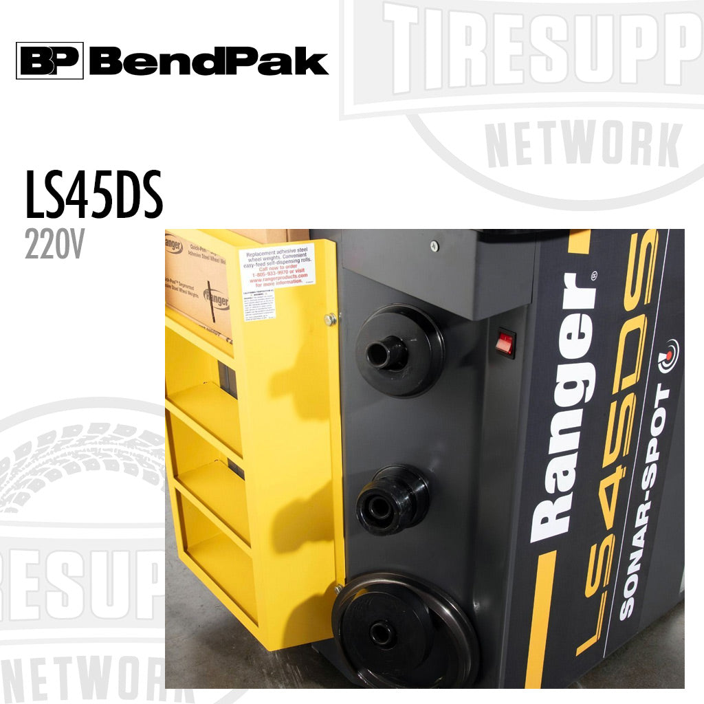 BendPak | Ranger LS45DS Sonar 3D Laser-Spot Wheel Balancer with Flange Press Plate (LS45DS)