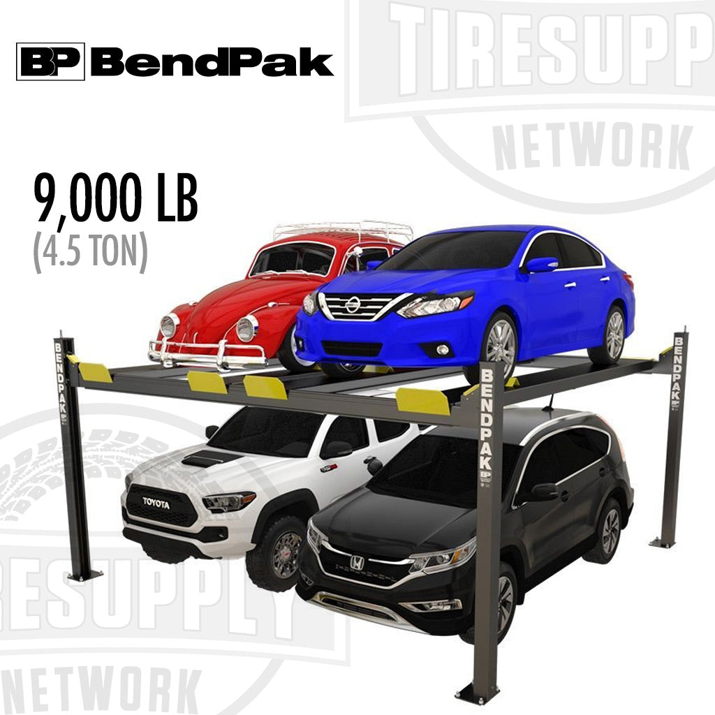 BendPak | 4-Post Lift 9,000 lb Capacity / Dual Platform / Super Wide - HD-9SW (5175023)