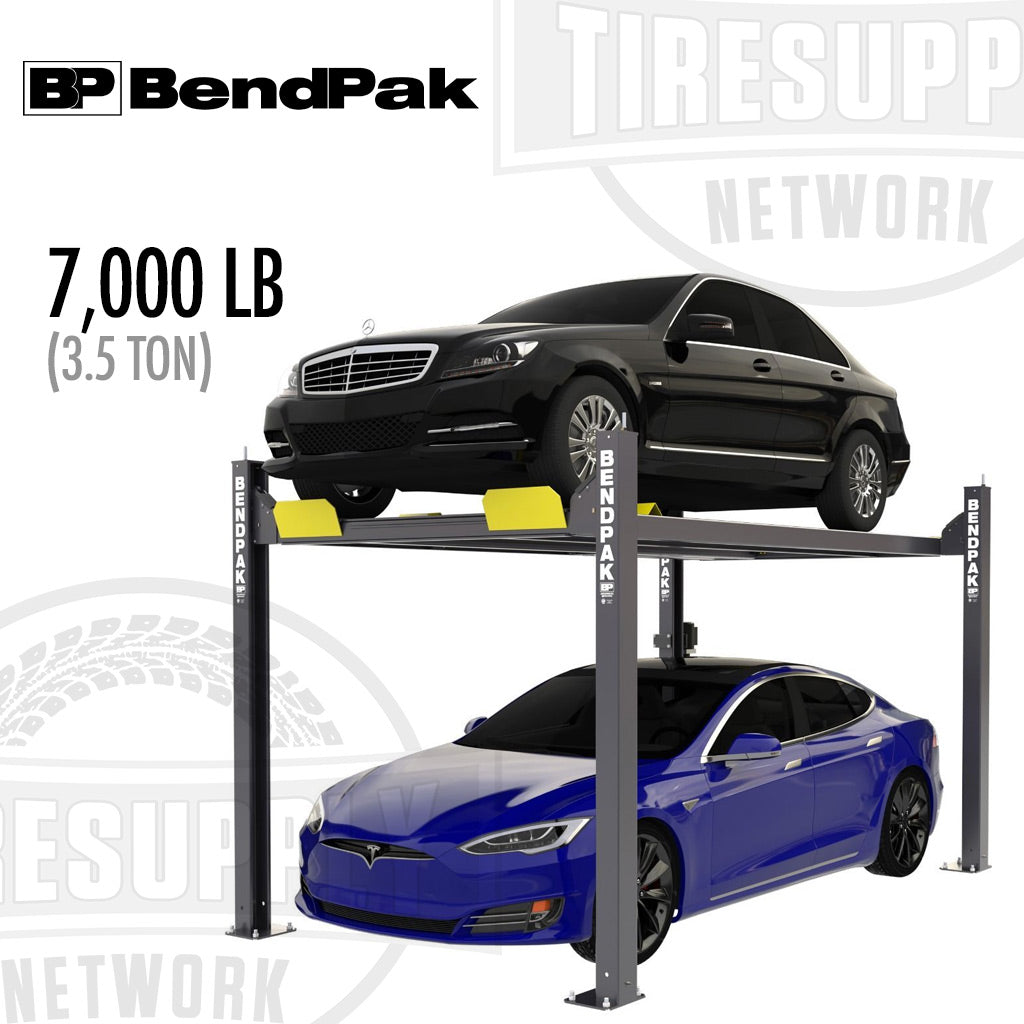 BendPak | 4-Post Lift 7,000 lb Capacity / Narrow Car Lift / High Rise - HD-7P (5175510)