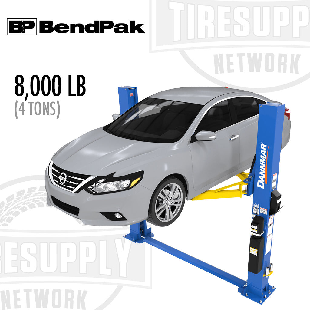 BendPak | 2-Post Lift 8,000 lb Capacity - Floorplate - Includes Stackable Pads &amp; Adapters D2-8F (5175316)